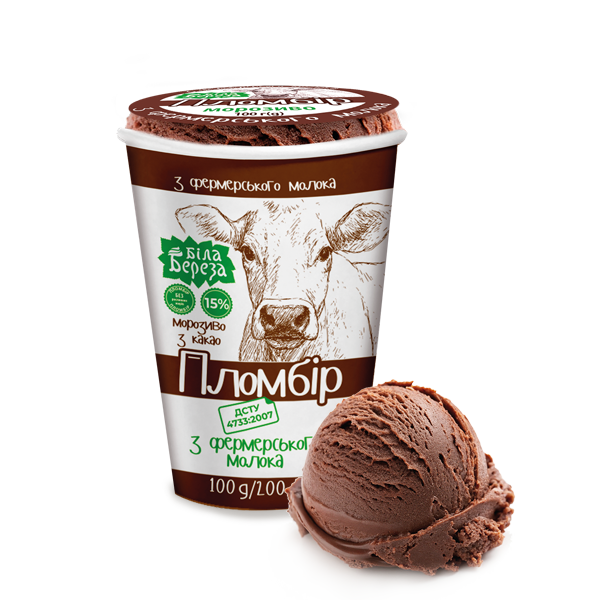 Пломбір з какао з фермерського молока